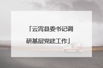 云霄县委书记调研基层党建工作