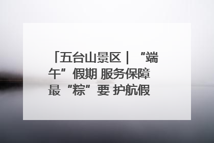 五台山景区｜“端午”假期 服务保障最“粽”要 护航假期“不打烊”