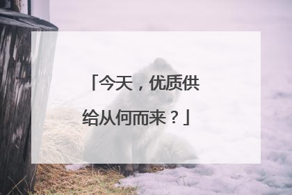 今天，优质供给从何而来？