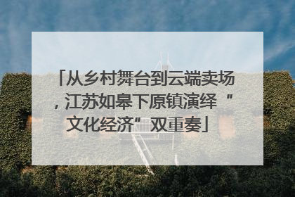 从乡村舞台到云端卖场，江苏如皋下原镇演绎“文化经济”双重奏
