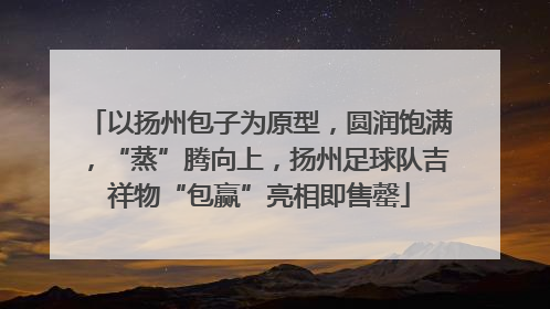 以扬州包子为原型，圆润饱满，“蒸”腾向上，扬州足球队吉祥物“包赢”亮相即售罄