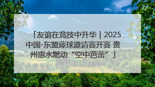 友谊在竞技中升华｜2025中国-东盟藤球邀请赛开赛 贵州惠水燃动“空中芭蕾”