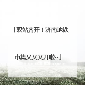 双站齐开！济南地铁市集又又又开啦~