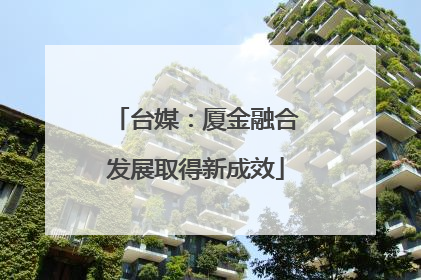 台媒：厦金融合发展取得新成效