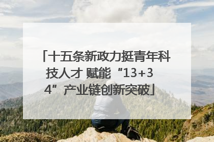 十五条新政力挺青年科技人才 赋能“13+34”产业链创新突破