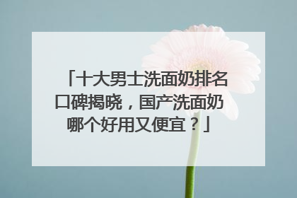 十大男士洗面奶排名口碑揭晓，国产洗面奶哪个好用又便宜？