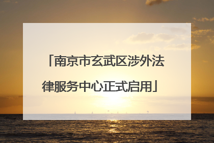 南京市玄武区涉外法律服务中心正式启用