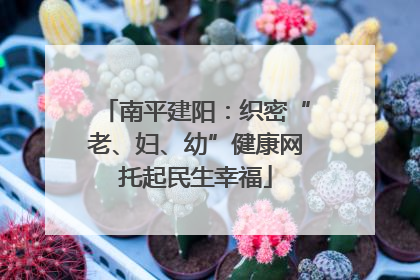 南平建阳：织密“老、妇、幼”健康网托起民生幸福