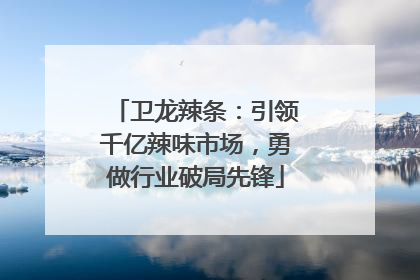 卫龙辣条：引领千亿辣味市场，勇做行业破局先锋