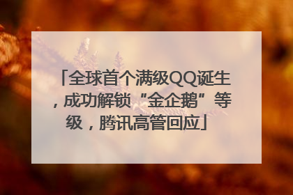 全球首个满级QQ诞生，成功解锁“金企鹅”等级，腾讯高管回应