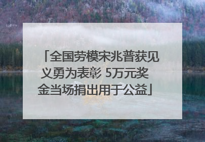 全国劳模宋兆普获见义勇为表彰 5万元奖金当场捐出用于公益