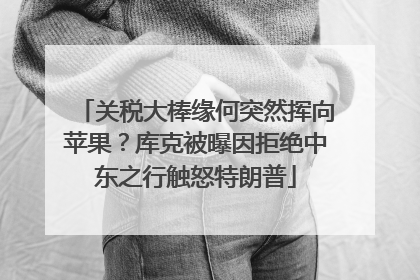 关税大棒缘何突然挥向苹果？库克被曝因拒绝中东之行触怒特朗普
