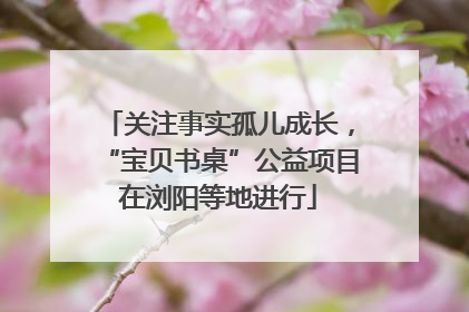 关注事实孤儿成长，“宝贝书桌”公益项目在浏阳等地进行