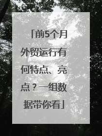 前5个月外贸运行有何特点、亮点？一组数据带你看
