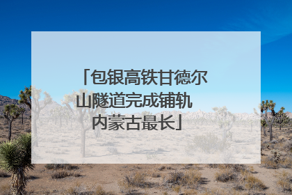 包银高铁甘德尔山隧道完成铺轨 内蒙古最长