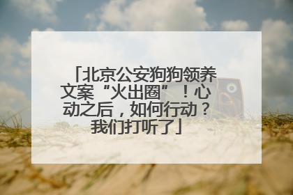 北京公安狗狗领养文案“火出圈”！心动之后，如何行动？我们打听了
