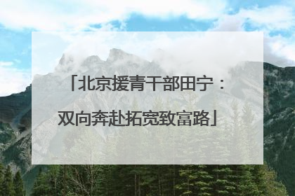 北京援青干部田宁：双向奔赴拓宽致富路