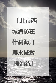 北京西城消防在什刹海开展水域救援演练