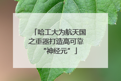 哈工大为航天国之重器打造高可靠“神经元”