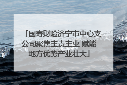 国寿财险济宁市中心支公司聚焦主责主业 赋能地方优势产业壮大