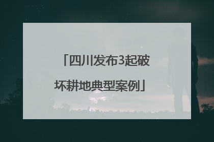 四川发布3起破坏耕地典型案例