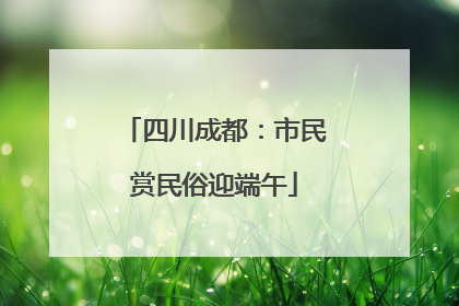 四川成都：市民赏民俗迎端午