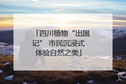 四川植物“出国记” 市民沉浸式体验自然之美