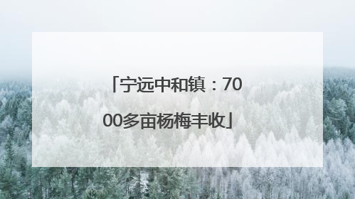 宁远中和镇：7000多亩杨梅丰收