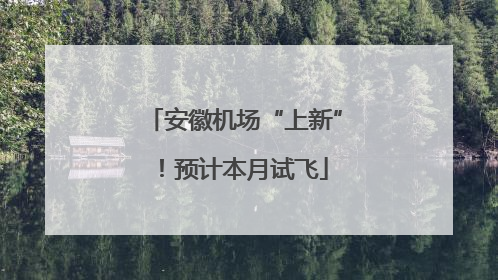 安徽机场“上新”！预计本月试飞