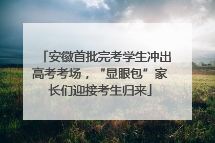 安徽首批完考学生冲出高考考场，“显眼包”家长们迎接考生归来