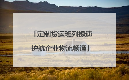 定制货运班列提速 护航企业物流畅通