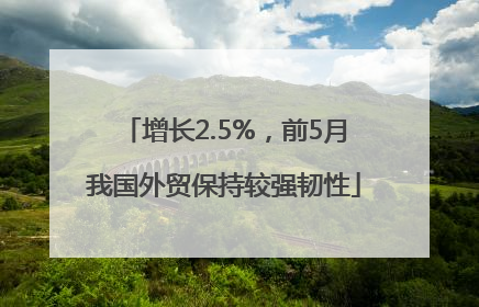 增长2.5%，前5月我国外贸保持较强韧性