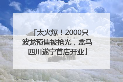 太火爆！2000只波龙预售被抢光，盒马四川遂宁首店开业