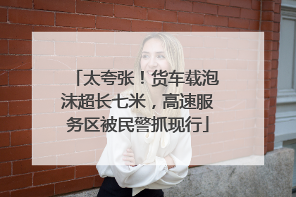 太夸张！货车载泡沫超长七米，高速服务区被民警抓现行