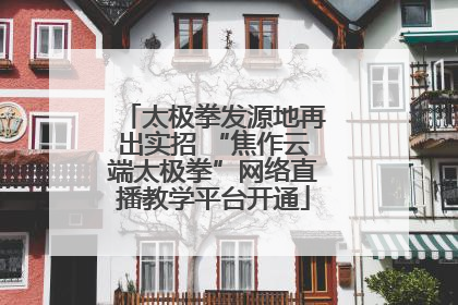 太极拳发源地再出实招 “焦作云端太极拳”网络直播教学平台开通