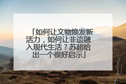 如何让文物焕发新活力，如何让非遗融入现代生活？苏超给出一个很好启示