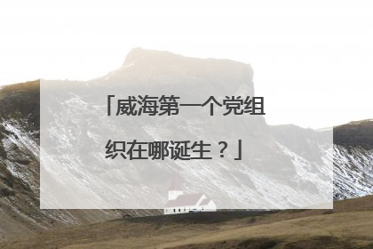 威海第一个党组织在哪诞生？