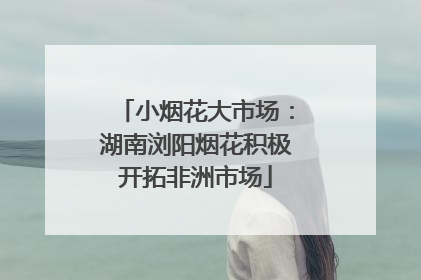 小烟花大市场：湖南浏阳烟花积极开拓非洲市场