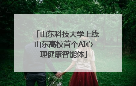 山东科技大学上线山东高校首个AI心理健康智能体
