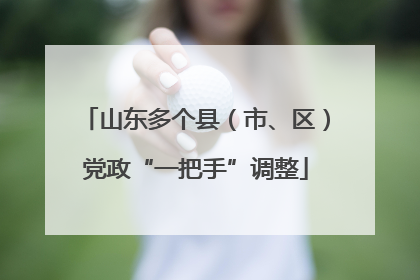 山东多个县（市、区）党政“一把手”调整