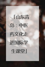 山东青岛：中医药文化走进国际学生课堂