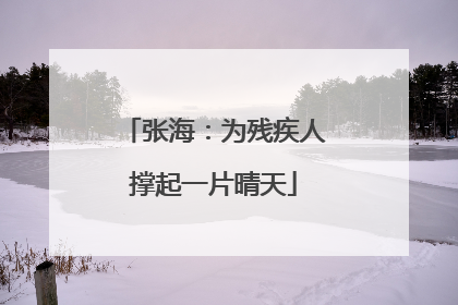 张海：为残疾人撑起一片晴天