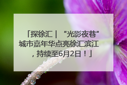 探徐汇｜“光影夜巷”城市嘉年华点亮徐汇滨江，持续至6月2日！