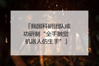 我国科研团队成功研制“全手触觉机器人仿生手”