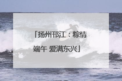 扬州邗江：粽情端午 爱满东兴