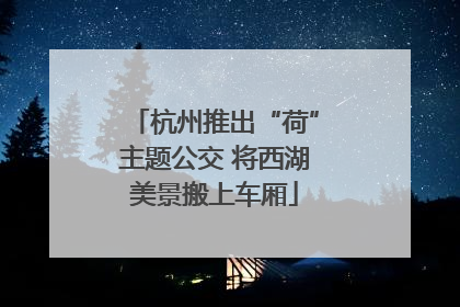 杭州推出“荷”主题公交 将西湖美景搬上车厢