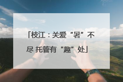 枝江：关爱“暑”不尽 托管有“趣”处