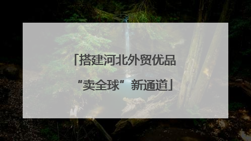 搭建河北外贸优品“卖全球”新通道