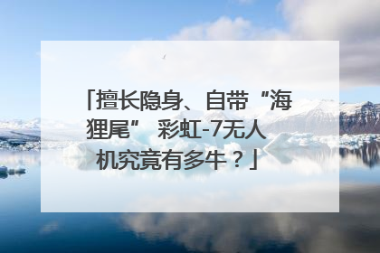 擅长隐身、自带“海狸尾” 彩虹-7无人机究竟有多牛？
