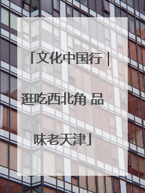 文化中国行｜逛吃西北角 品味老天津